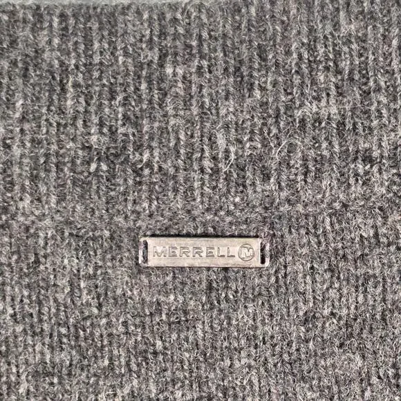 Merrell Merino Wool Sweater Dress M Gray Bubble Sleeve K5381 - Picture 4 of 9
